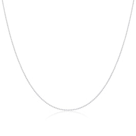 Chaîne à billes en argent sterling de 1 mm, 35 à 55 cm