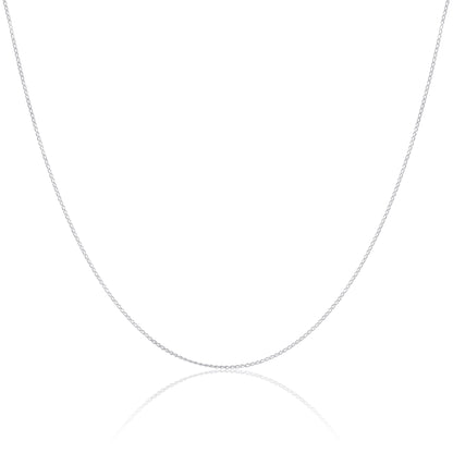 Chaîne gourmette allongée en argent sterling taille diamant de 14 à 22 pouces