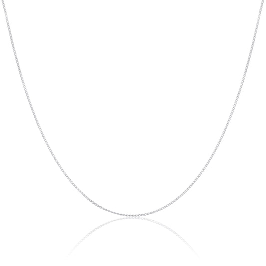 Chaîne gourmette allongée en argent sterling taille diamant de 14 à 22 pouces