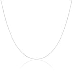 Chaîne gourmette allongée en argent sterling taille diamant de 35 à 55 cm