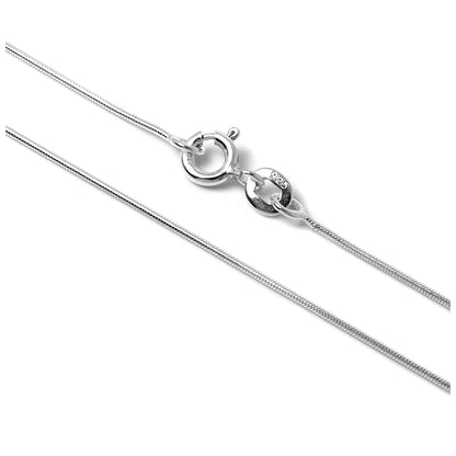 Chaîne serpent en argent sterling de 1 mm, 14 à 22 pouces