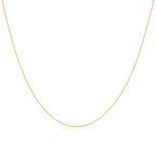 Chaîne queue de renard en argent sterling plaqué or de 35 à 55 cm