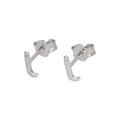 Boucles d'oreilles à tige en argent sterling avec lettres de l'alphabet