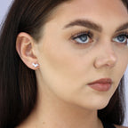 Boucles d'oreilles à tige en argent sterling en forme de teckel