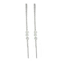 Boucles d'oreilles à enfiler en argent sterling avec triple cristal CZ