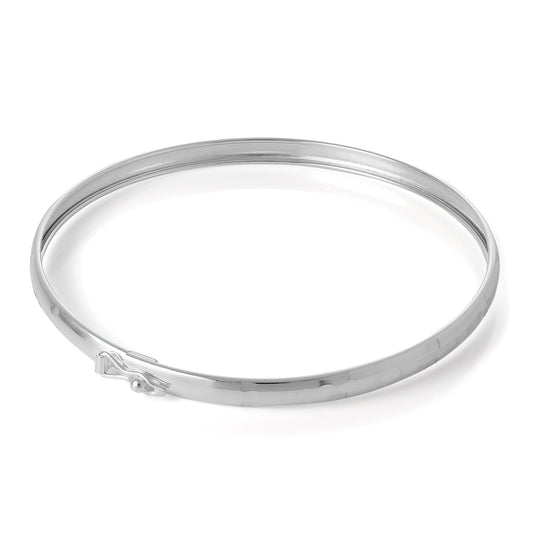 Bracelet jonc en argent sterling taille diamant