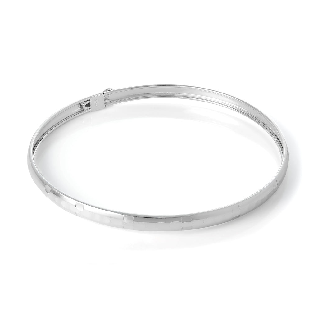 Bracelet jonc en argent sterling taille diamant