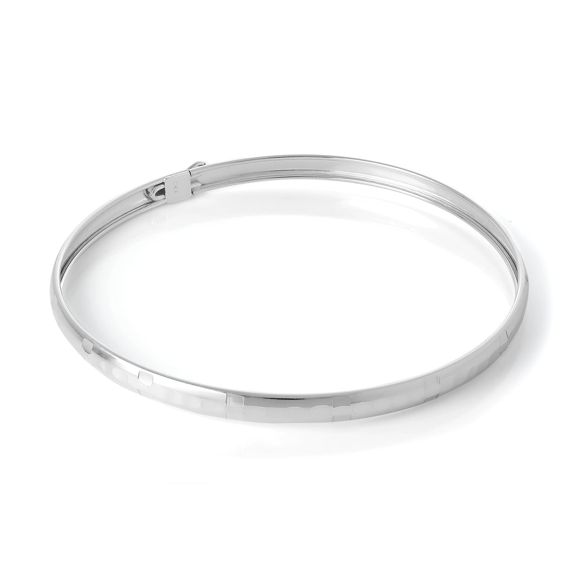 Bracelet jonc en argent sterling taille diamant