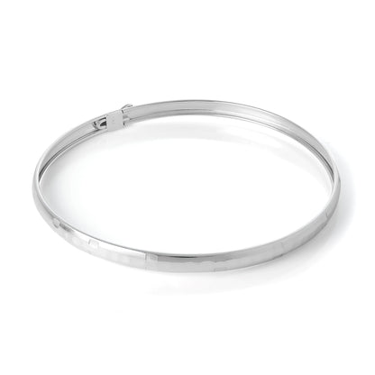 Bracelet jonc en argent sterling taille diamant