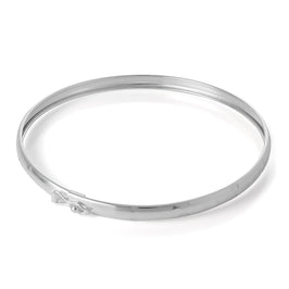 Bracelet jonc en argent sterling taille diamant