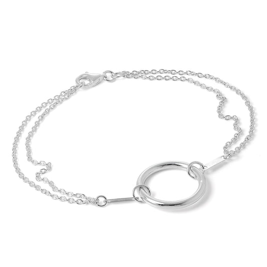 Bracelet bague infini Karma en argent sterling