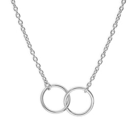Collier infini en argent sterling avec chaîne Belcher fine