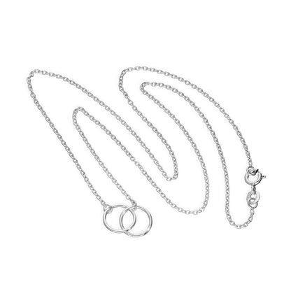 Collier infini en argent sterling avec chaîne Belcher fine