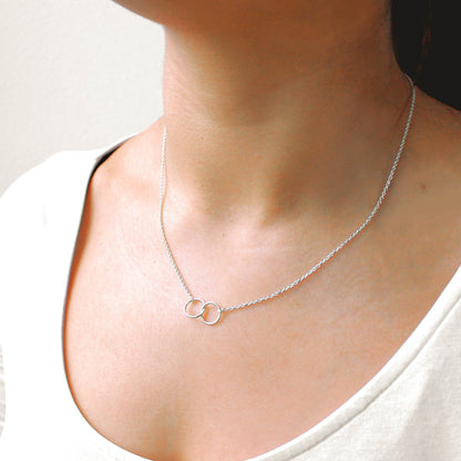 Collier infini en argent sterling avec chaîne Belcher fine