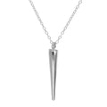 Collier avec pendentif en forme de cône et chaîne fine et légère en argent sterling