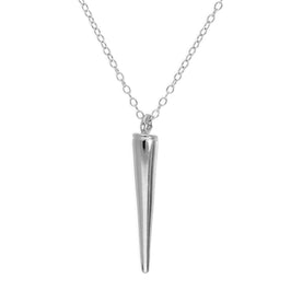 Collier avec pendentif en forme de cône et chaîne fine et légère en argent sterling