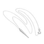 Collier avec pendentif en forme de cône et chaîne fine et légère en argent sterling