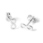 Boucles d'oreilles à tige en argent sterling avec symbole de l'infini