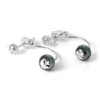 Boucles d'oreilles à tige en argent sterling taille diamant avec cristal CZ
