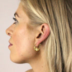 Boucles d'oreilles créoles Claddagh en argent sterling plaqué or