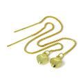 Boucles d'oreilles en argent sterling plaqué or en forme de cœur gonflé