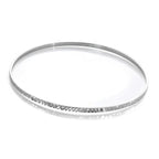 Bracelet jonc empilable en argent sterling taille diamant de 66 mm