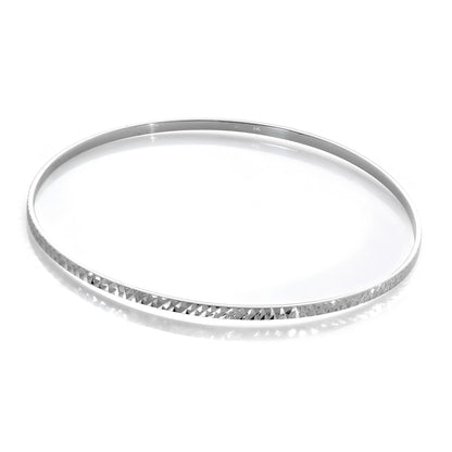 Bracelet jonc empilable en argent sterling taille diamant de 66 mm