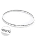 Bracelet jonc empilable en argent sterling taille diamant de 66 mm