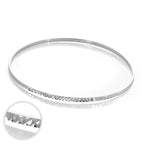 Bracelet jonc empilable en argent sterling taille diamant de 66 mm