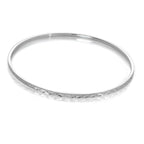 Bracelet jonc empilable en argent sterling taille diamant Kiss 66 mm