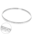 Bracelet jonc empilable en argent sterling taille diamant Kiss 66 mm