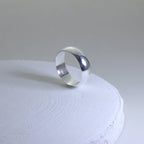 Alliance en argent sterling de 5 mm en forme de D, taille 48 - 75