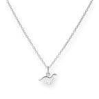 Petit collier dinosaure en argent sterling de 45 cm