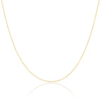 Collier à chaîne fine Belcher en argent sterling plaqué or de 40 à 55 cm