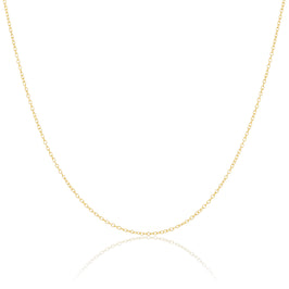 Collier à chaîne fine Belcher en argent sterling plaqué or de 40 à 55 cm