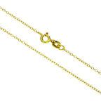 Collier à chaîne fine Belcher en argent sterling plaqué or de 40 à 55 cm