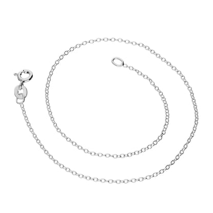 Chaîne de cheville Belcher en argent sterling fin - 10 pouces