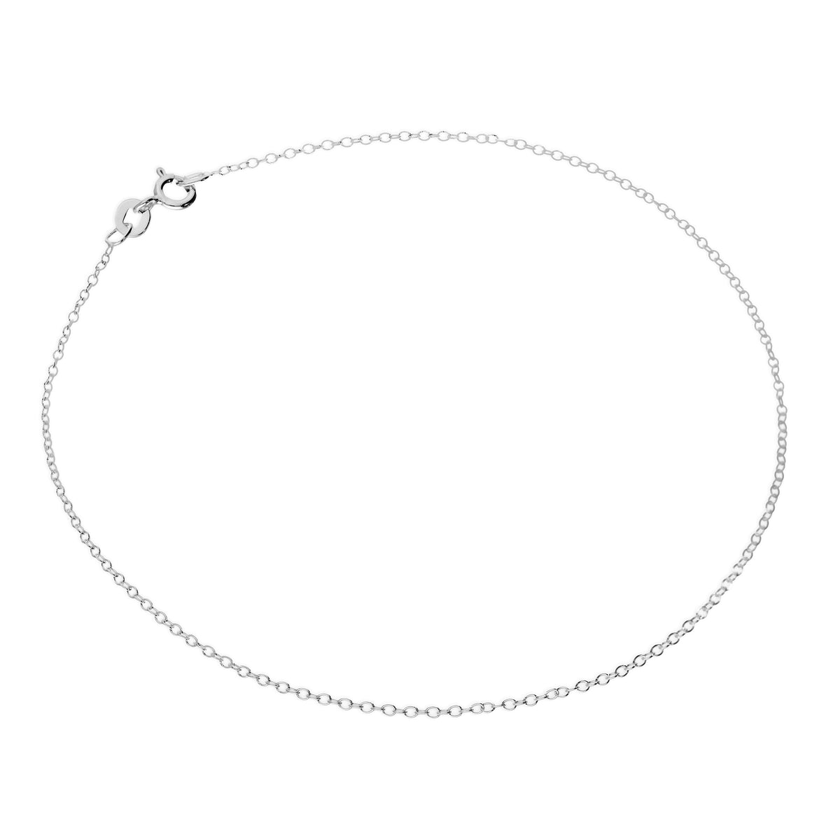 Chaîne de cheville Belcher en argent sterling fin - 25 cm