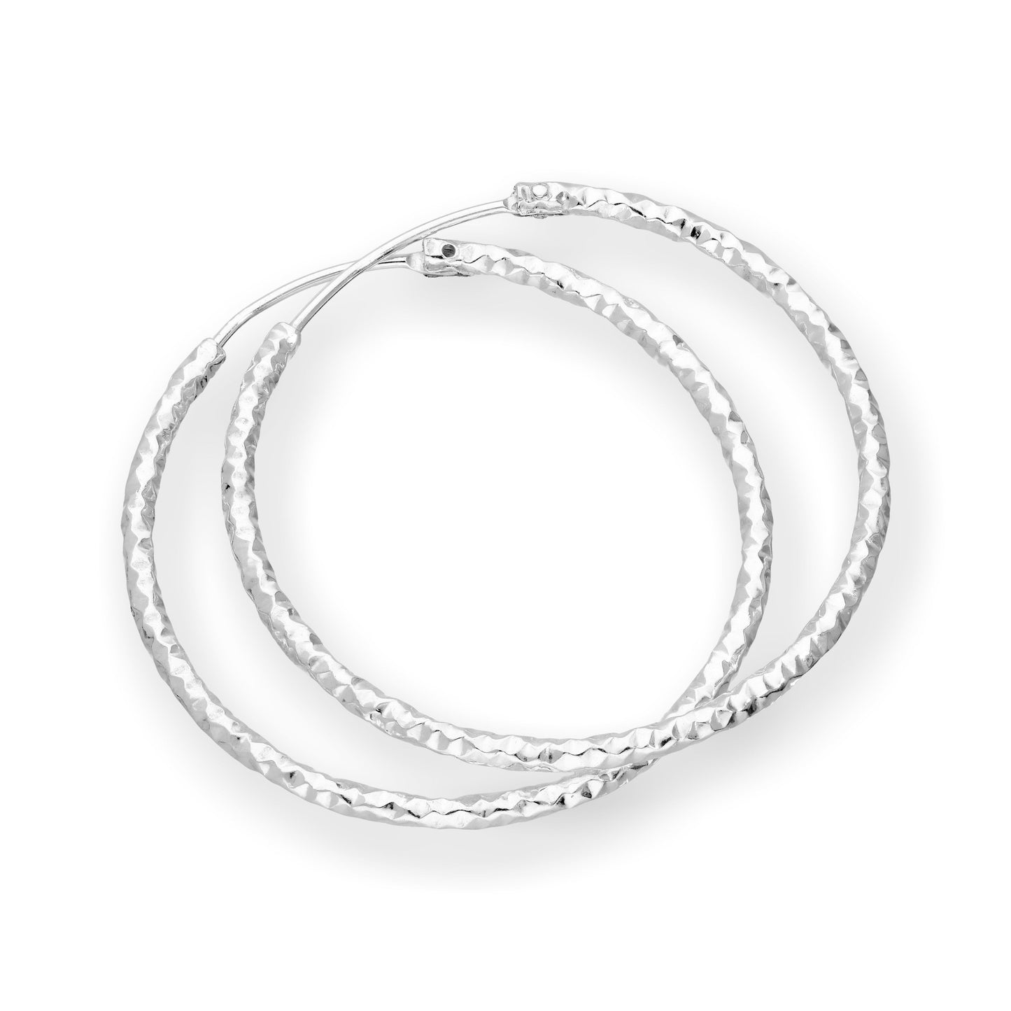 Boucles d'oreilles créoles en argent sterling taille diamant 15 mm, 18 mm, 25 mm, 28 mm