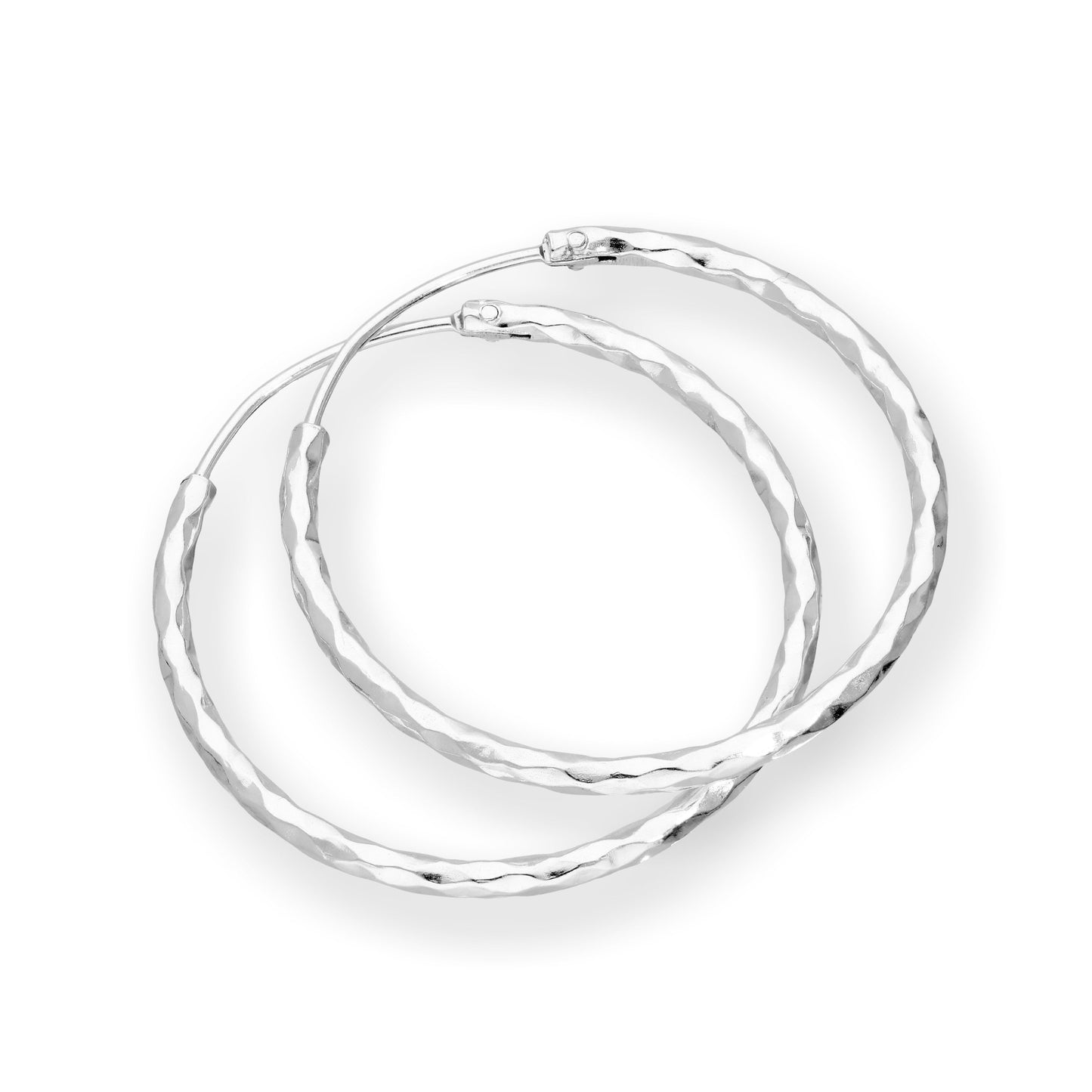 Boucles d'oreilles créoles en argent sterling taille diamant 18 mm 24 mm 28 mm