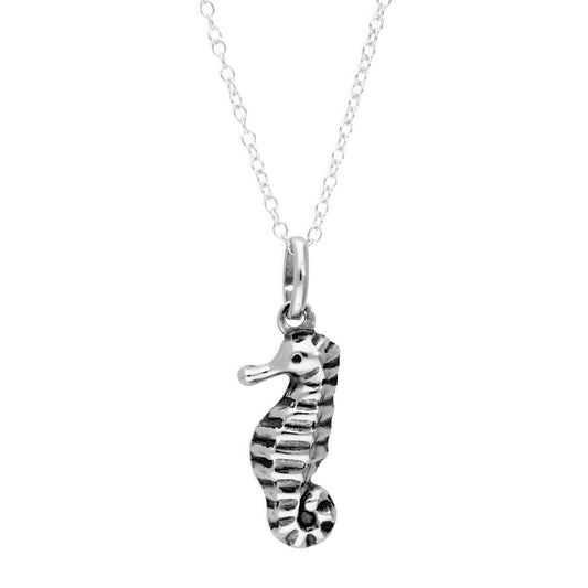 Pendentif hippocampe en argent sterling sur chaîne de 45 cm