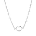 Collier cœur ouvert en argent sterling sur chaîne de 45 cm