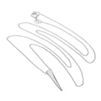 Collier griffe en argent sterling sur chaîne de 55 cm