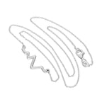 Collier en argent sterling avec battement de cœur sur chaîne de 45 cm