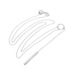 Collier en argent sterling avec cercle et barre sur chaîne de 45 cm