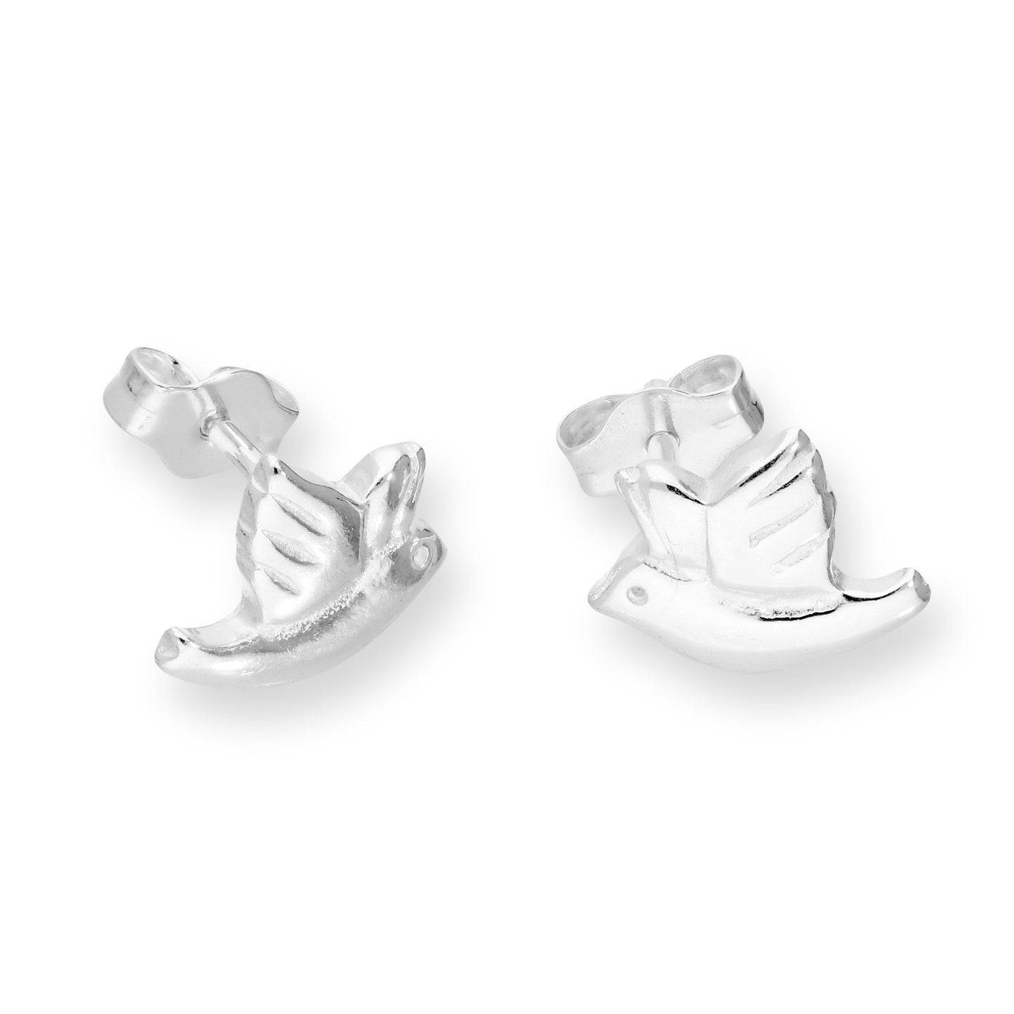Boucles d'oreilles à tige en argent sterling en forme d'oiseau volant
