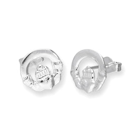 Boucles d'oreilles à tige Claddagh en argent sterling