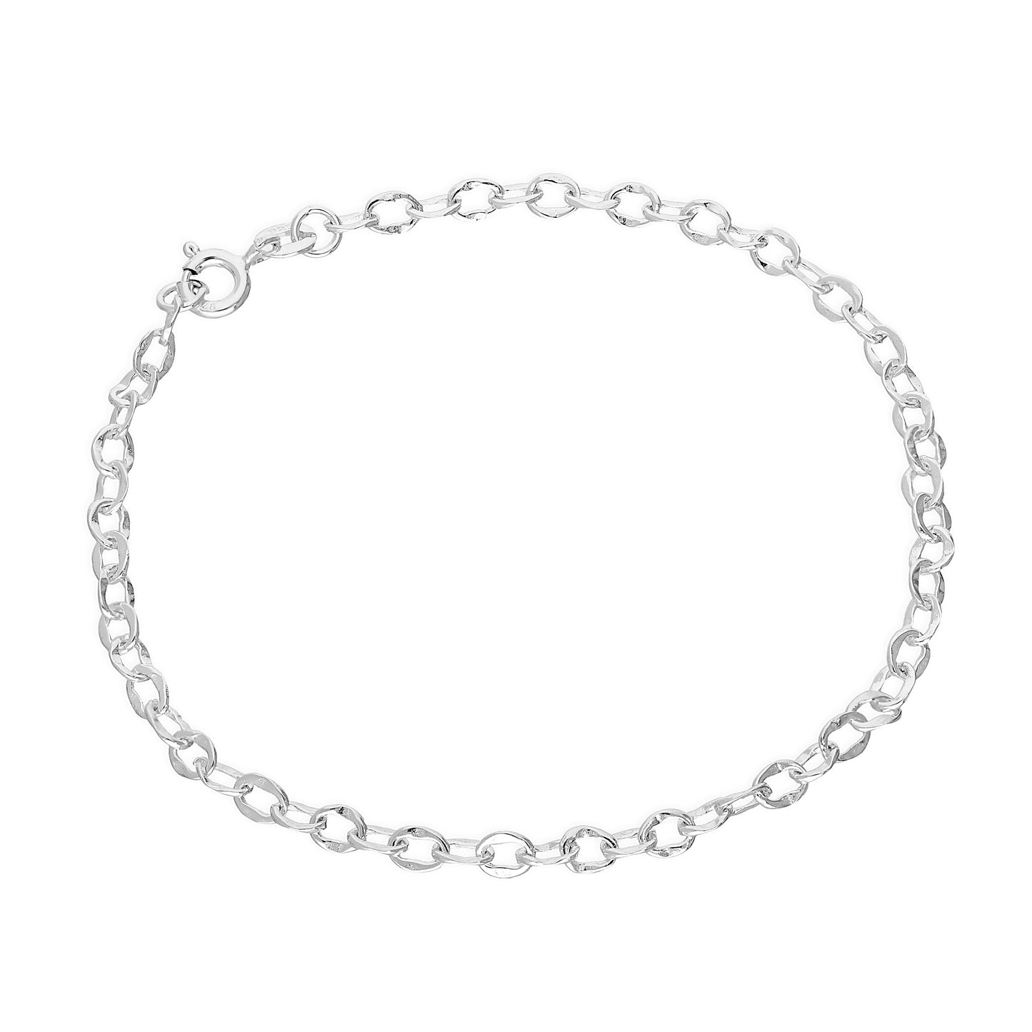 Bracelet à breloques en argent sterling 5,5 pouces 6 pouces 7,5 pouces 8 pouces