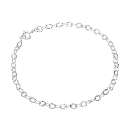 Bracelet à breloques en argent sterling 5,5 pouces 6 pouces 7,5 pouces 8 pouces
