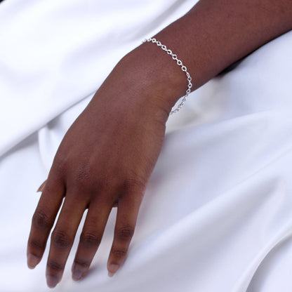 Bracelet à breloques en argent sterling 5,5 pouces 6 pouces 7,5 pouces 8 pouces